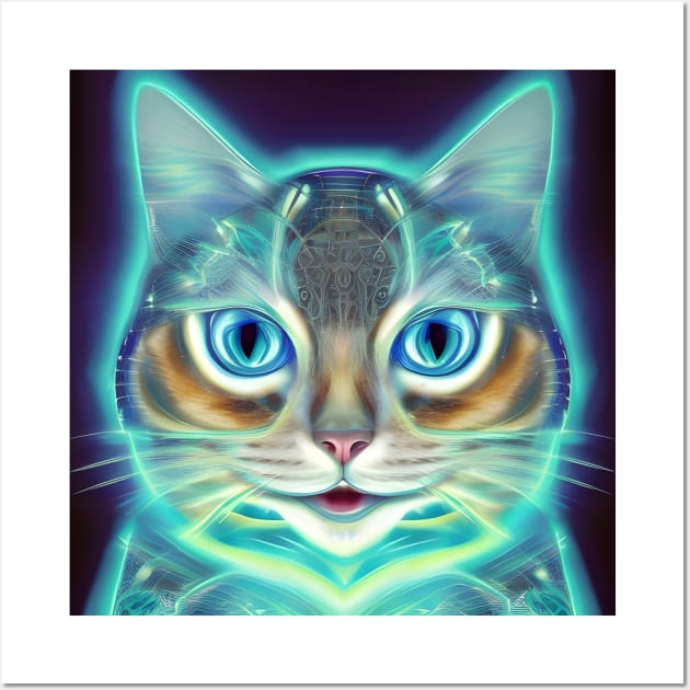 Kosmic Kitty (6) - Trippy Psychedelic Cat Wall Art by TheThirdEye